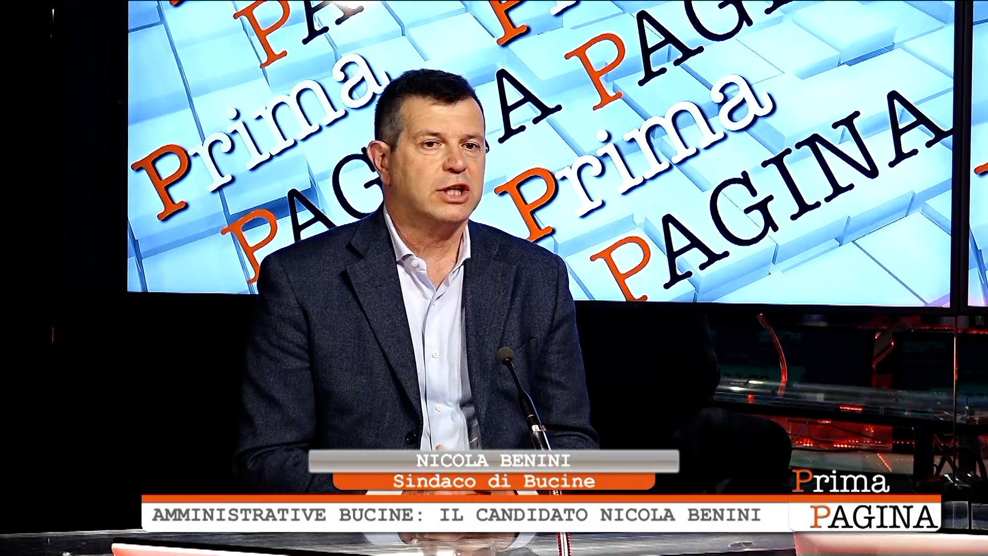 Prima Pagina - Bucine: il sindaco Nicola Benini