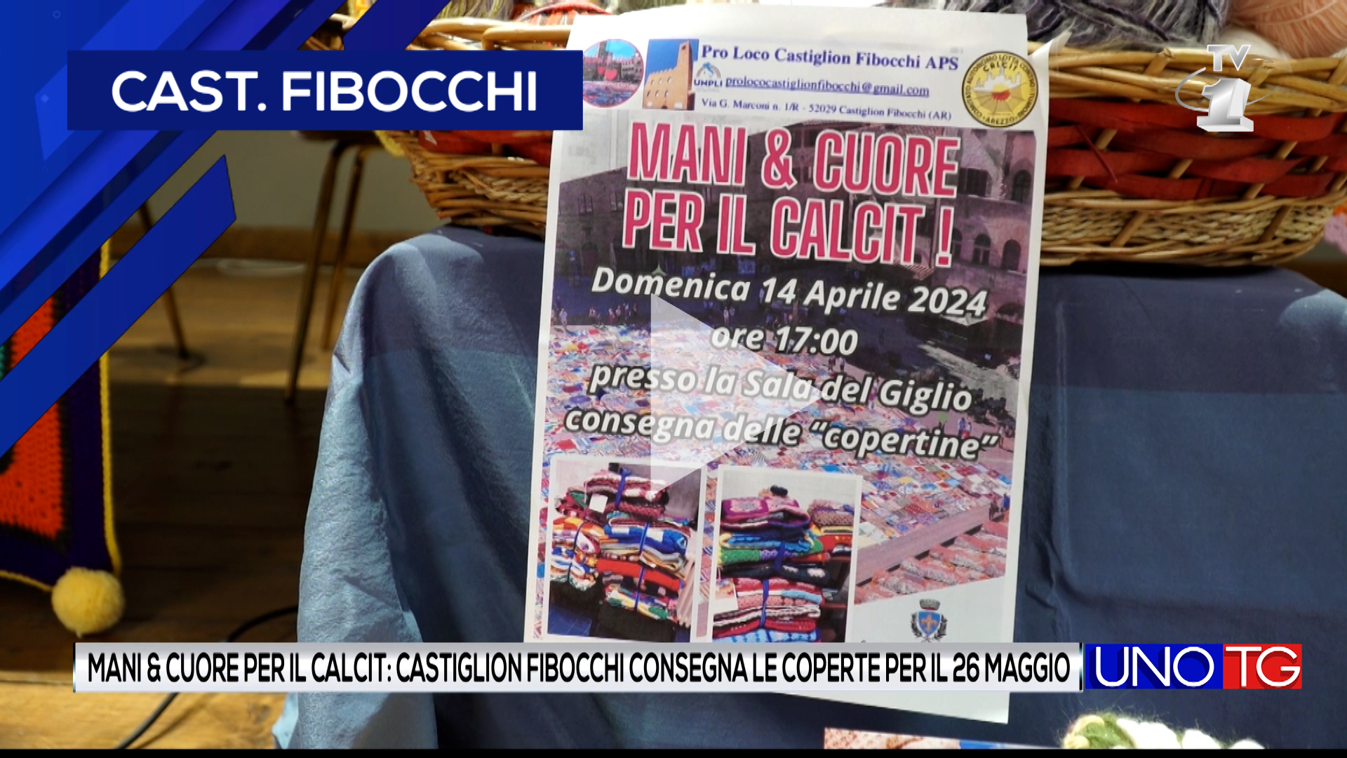 Mani e cuore per il Calcit: Cast. Fibocchi consegna le coperte per il 26 maggio