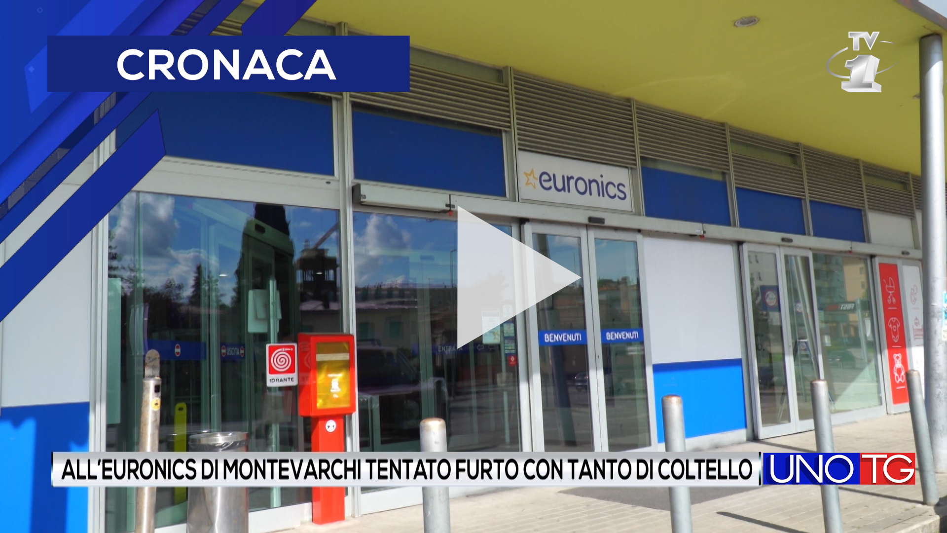 All' Euronics di Montevarchi tentato furto con tanto di coltello