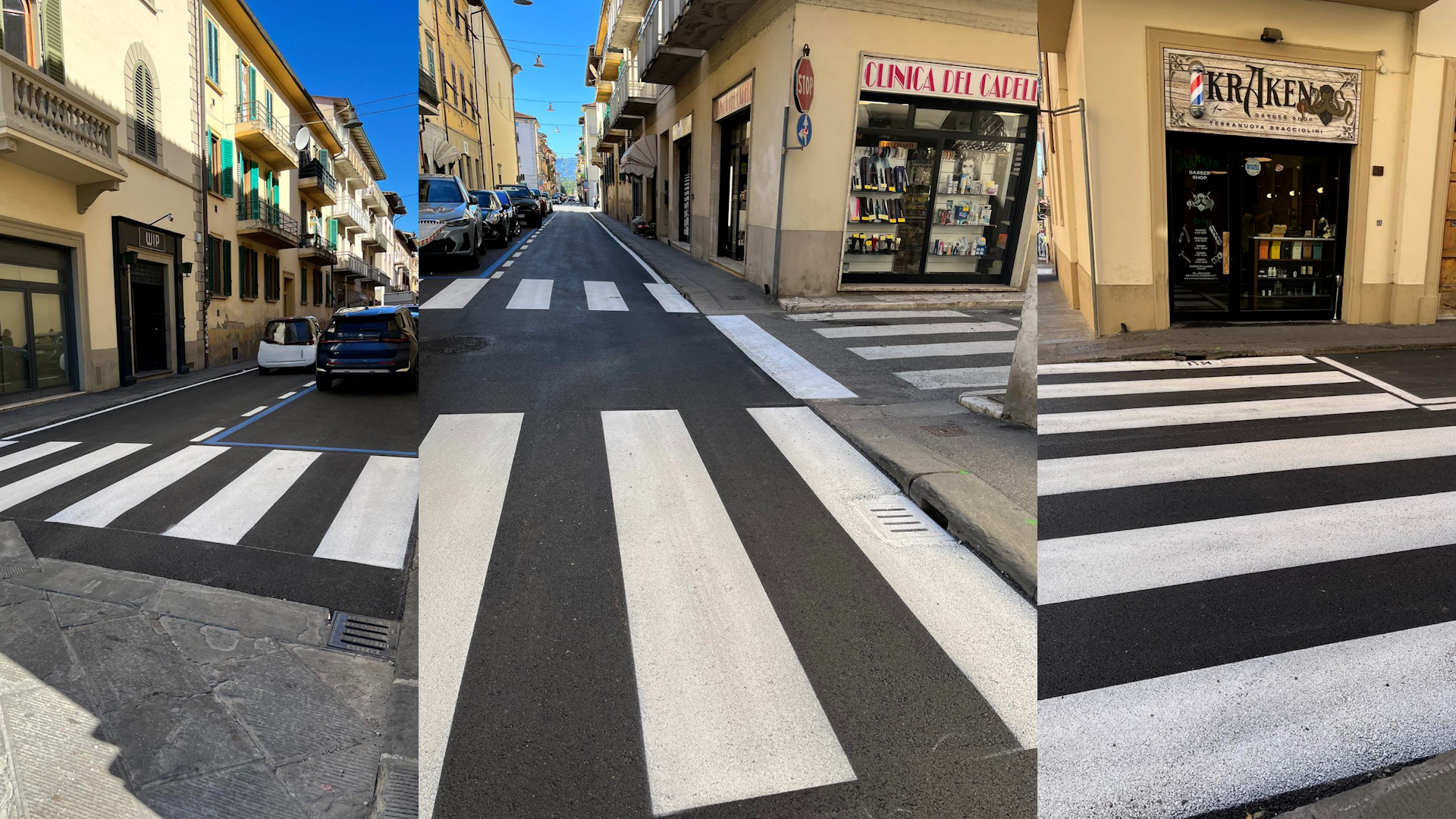 Via Roma, conclusi i lavori di asfaltatura della strada e nuova segnaletica orizzontale.